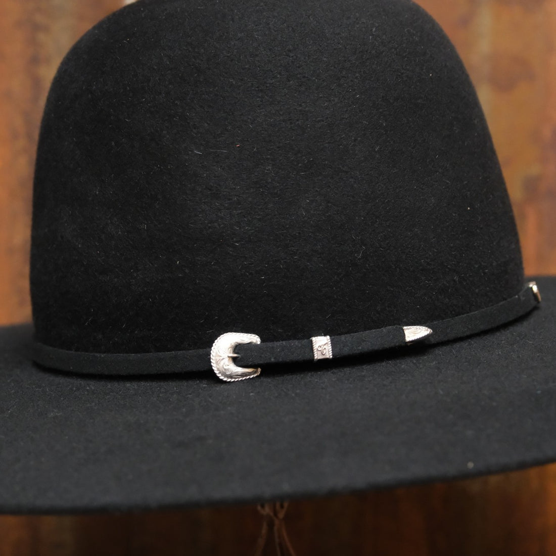 Tacchino 20X Reds black felt hat with a traditional open crown.