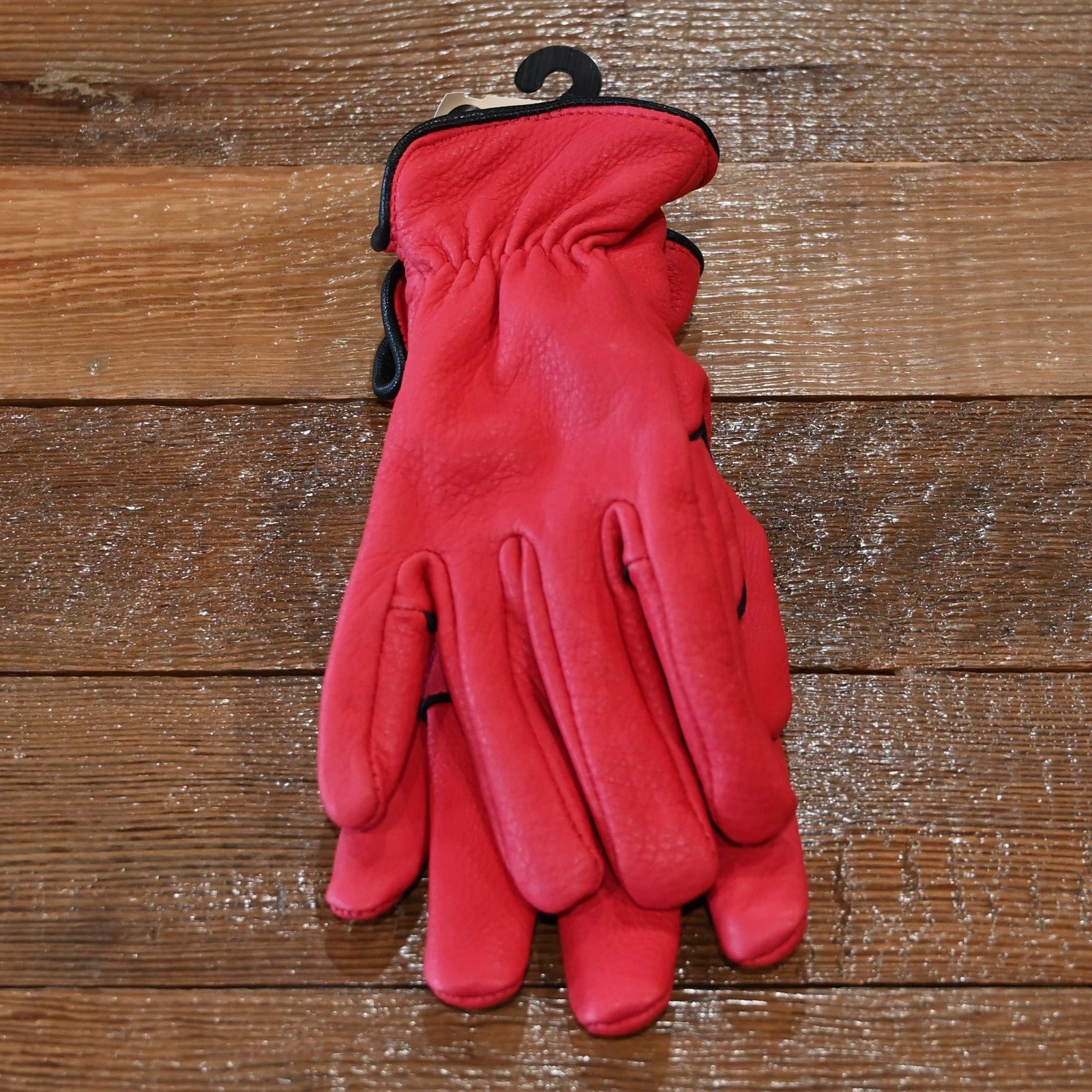 Geier Gloves – Nordic Fleece Lined Deerskin Work Gloves in Red MATL DEER / GLOVE SIZE 9.5