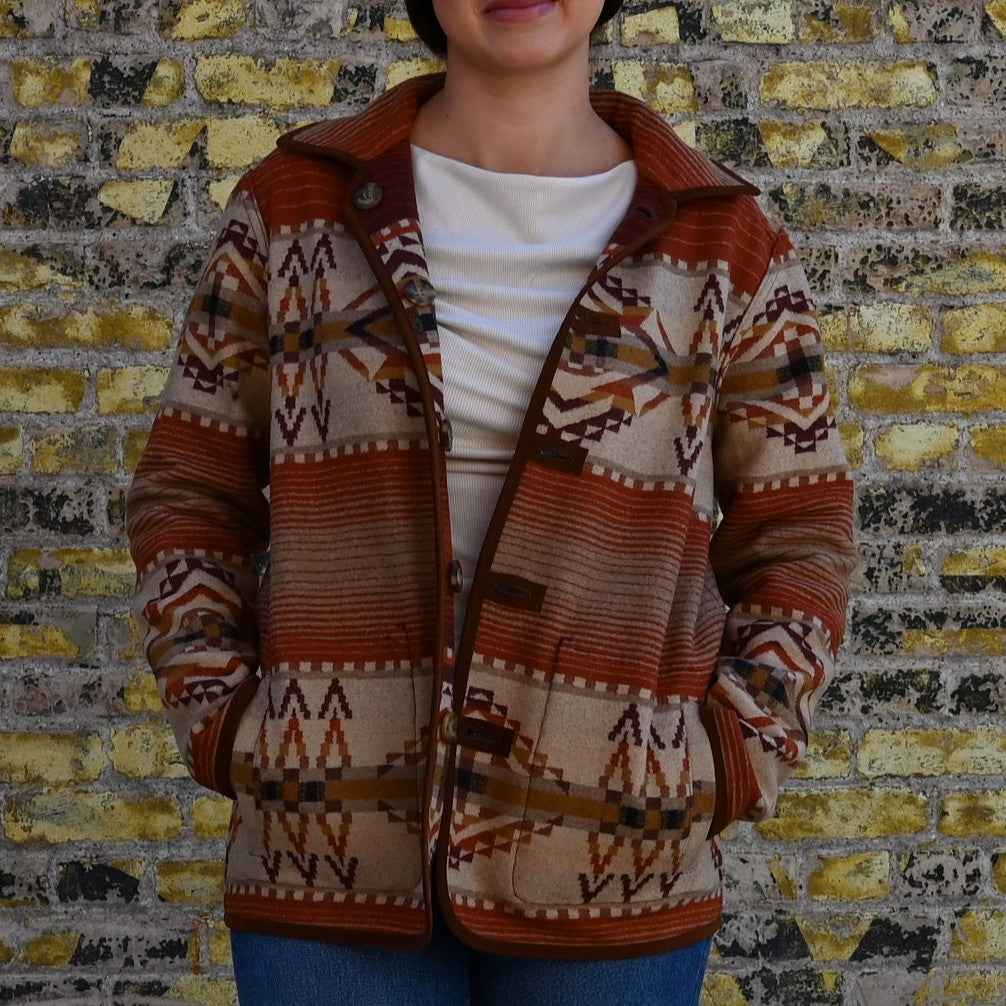 Pendleton – Ladies Reversible Wool Coat in Beacon Rock Copper