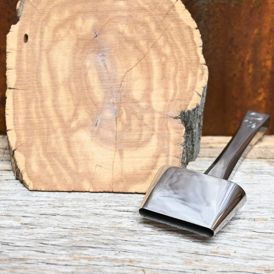 Weaver Master Tool 1 ½-inch oblong leather punch, hand-forged polished steel