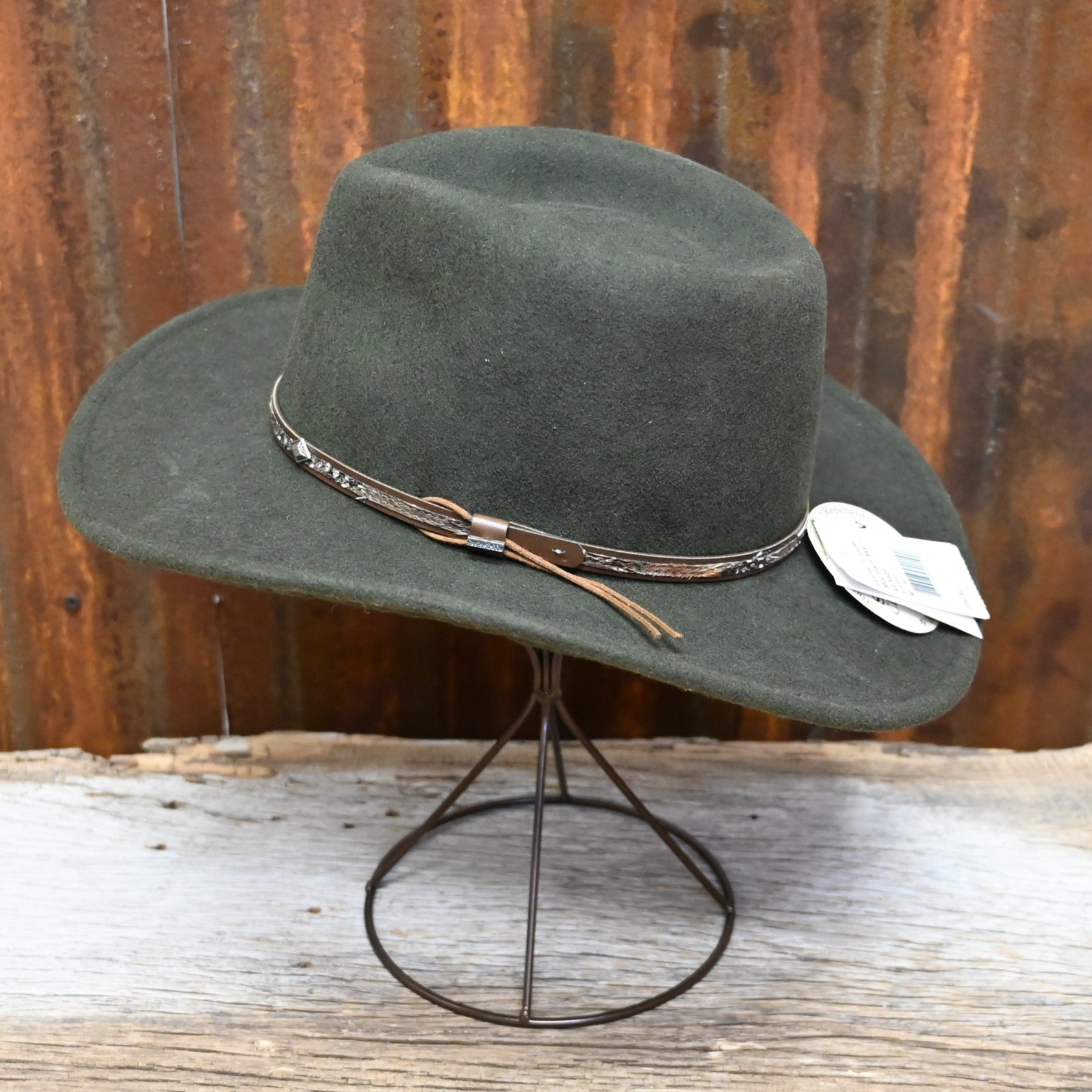 View of side of hat