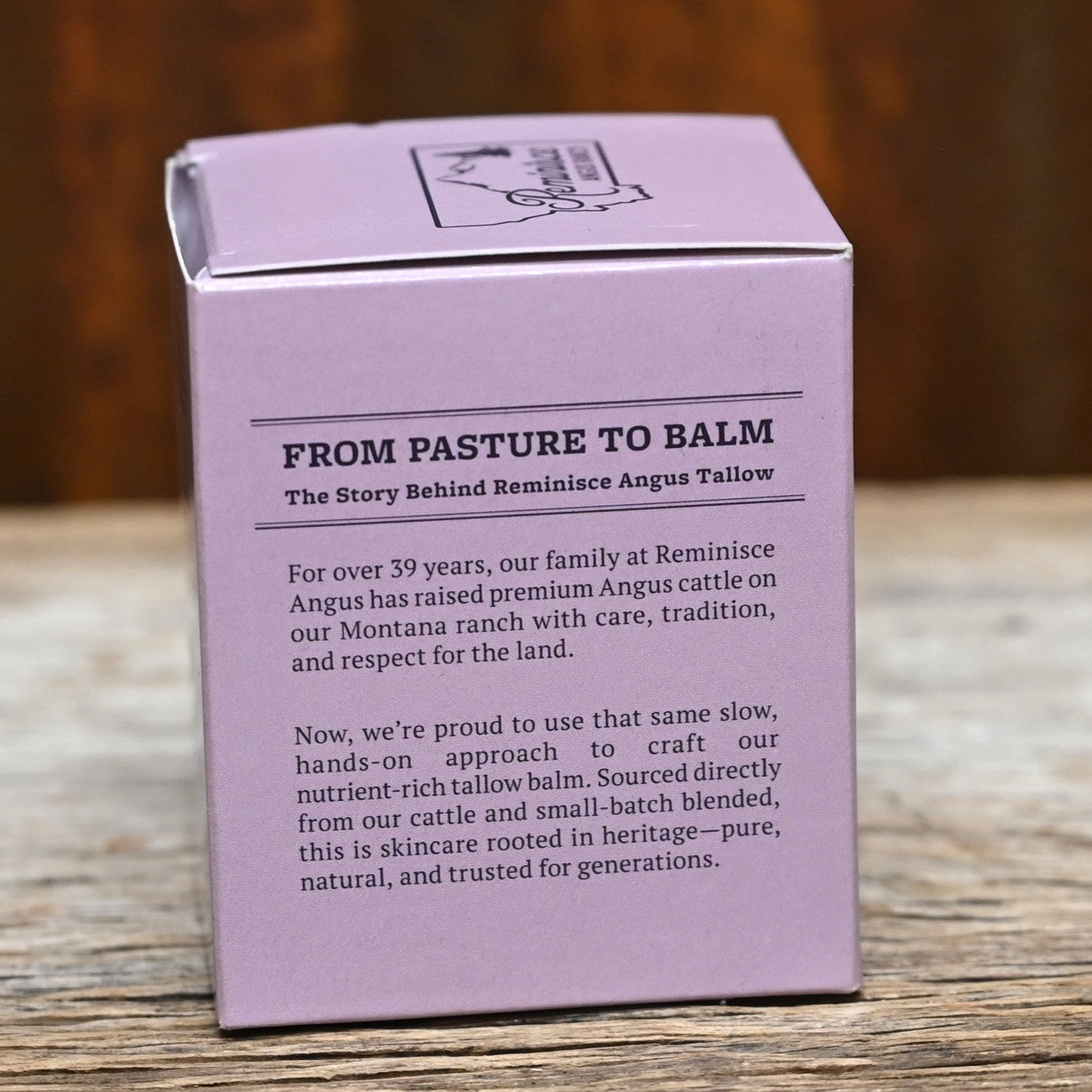 Jar of Reminisce Lavender & Chamomile Whipped Tallow Balm, Montana-made, floral blend