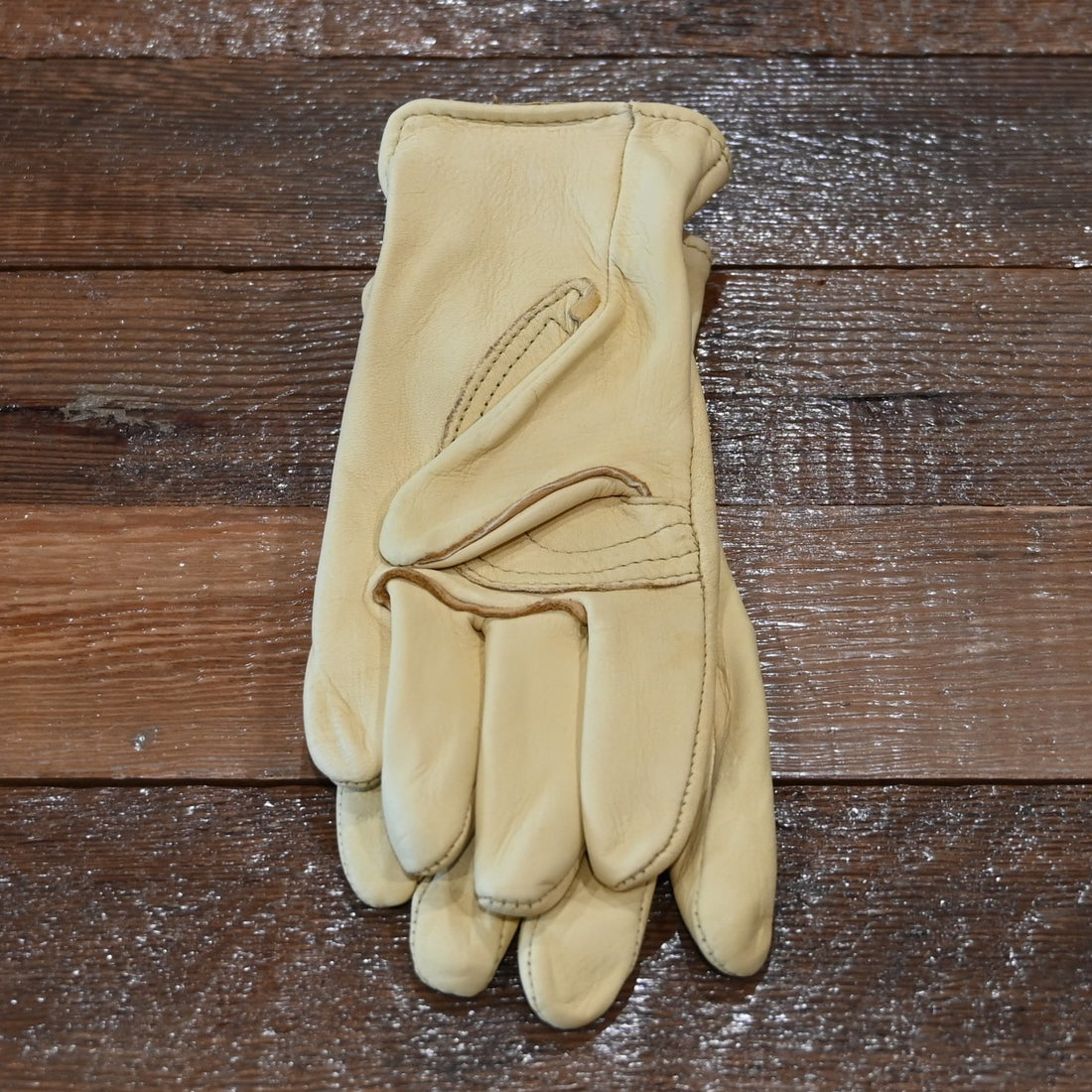 Geier Gloves tan deerskin roper glove with reinforced palm patch