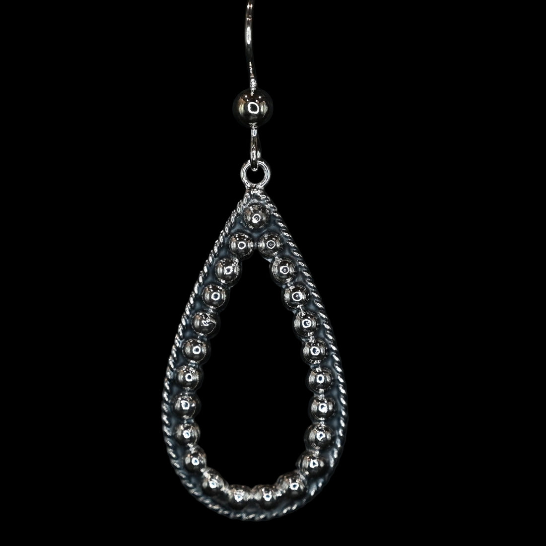 Vogt Silversmiths Blair Wild Rider sterling silver teardrop earrings with beadwork