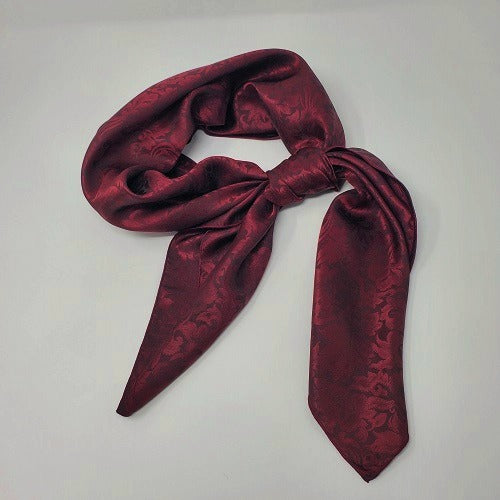 Cowboy Images Jacquard Maroon Wild Rag 36x36