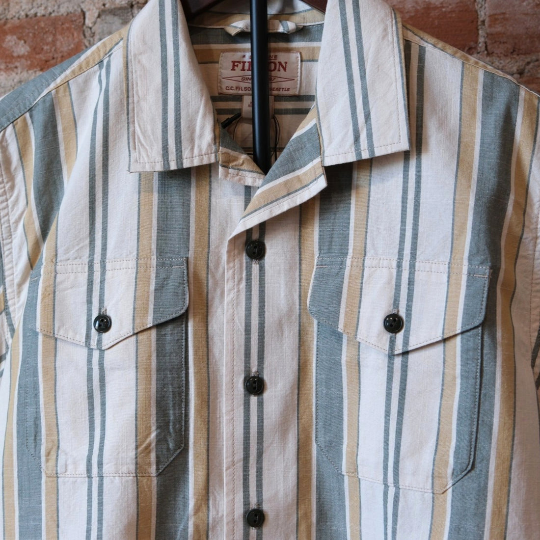 Filson Chambray Camp Shirt - Natural/Khaki