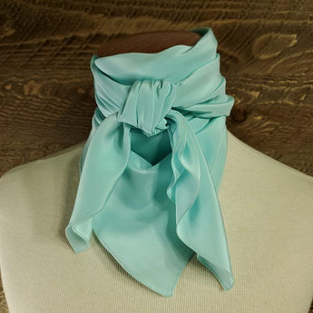 Cowboy Images Crepe de Chine Solid Cool Mint Silk Wild Rag 36" x 36"