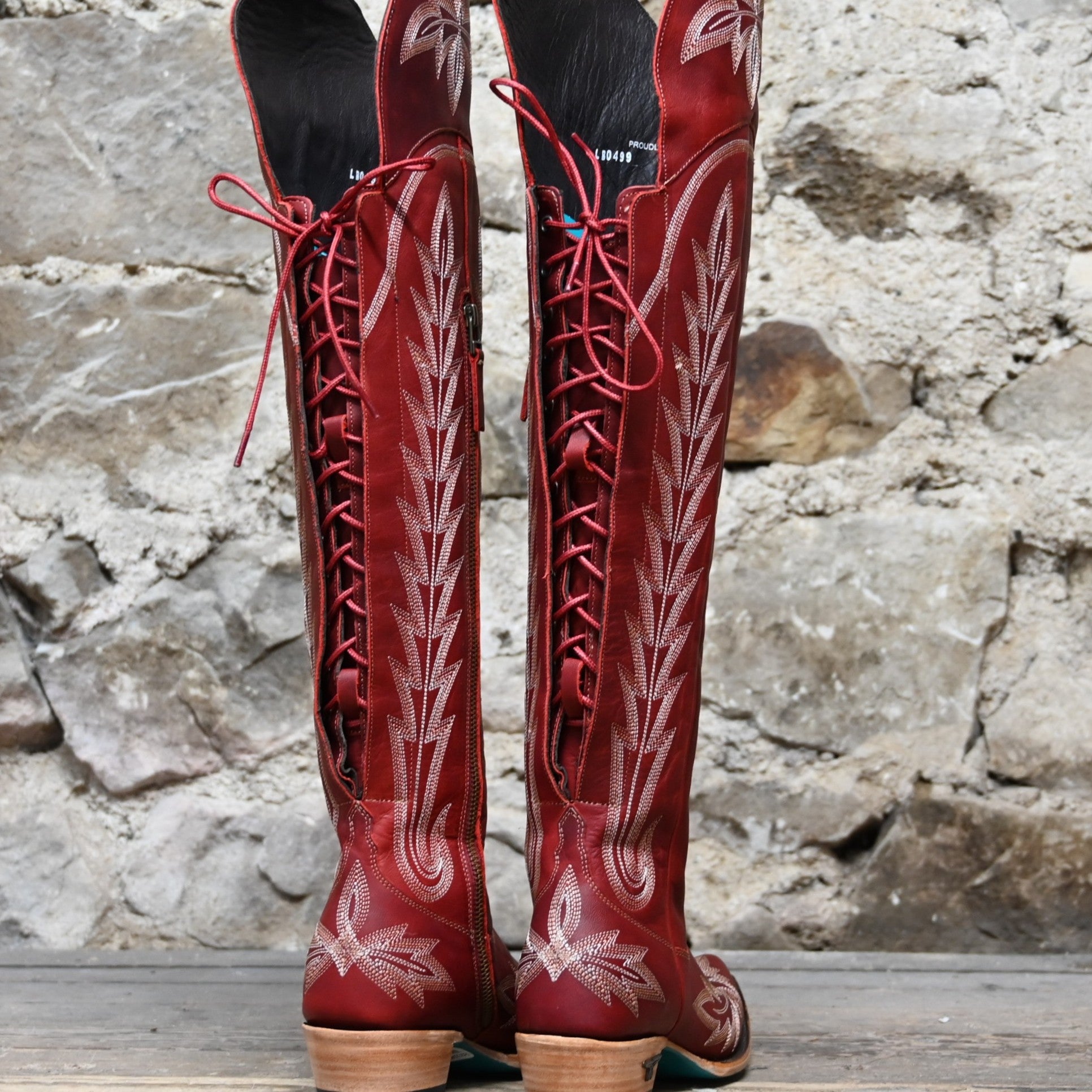 View of back of boot