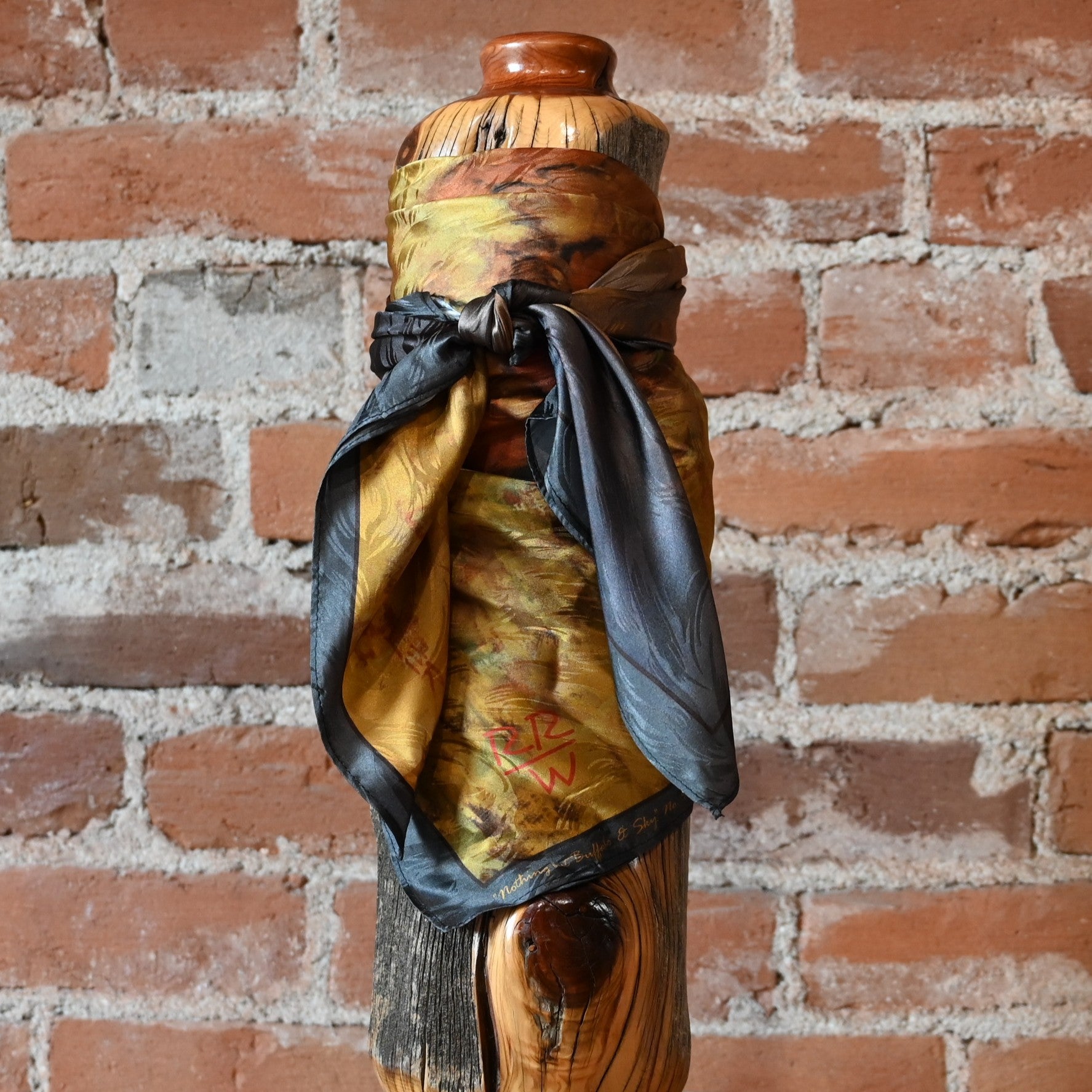 Rockmount silk scarf “Nothing But Buffalo & Sky” 36x36 buffalo and sky motif