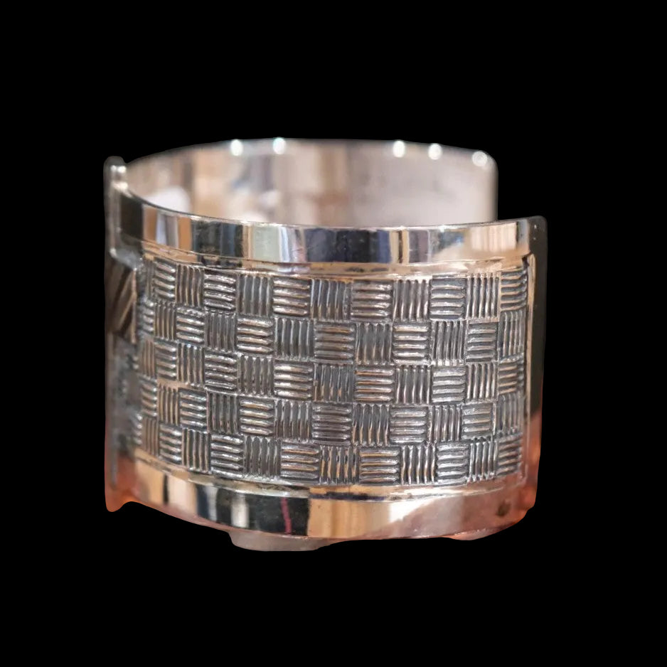 Vogt Silversmiths American Flag Basketweave Cuff