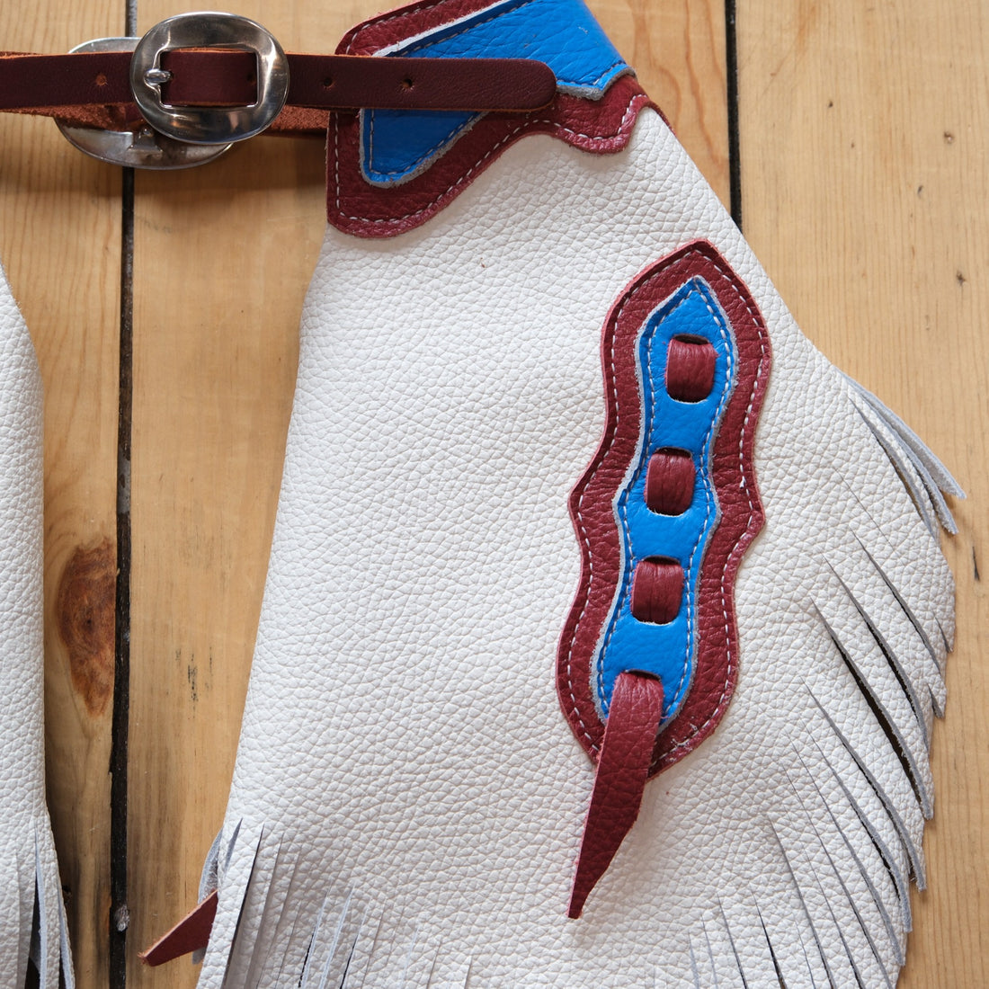 Rockin Y Saddlery Toddler Chinks - Red, White, and Blue