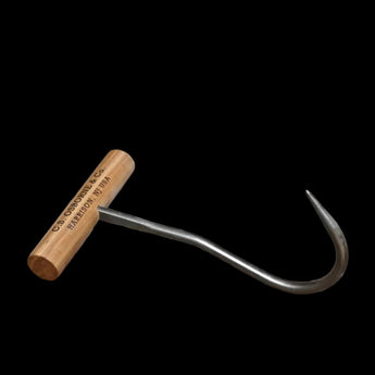 C.S. Osborne Round Bright Steel Hay Hook with Round Lacquered Hardwood Handle