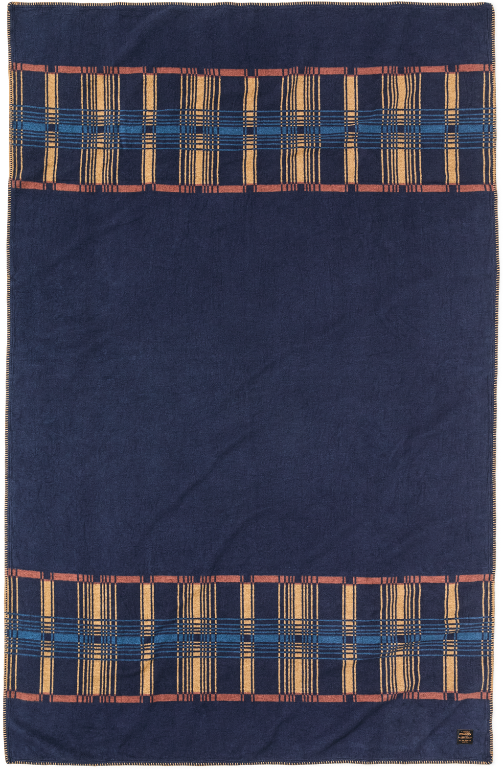 Filson cotton blanket navy Irondale pattern woven 100% cotton throw