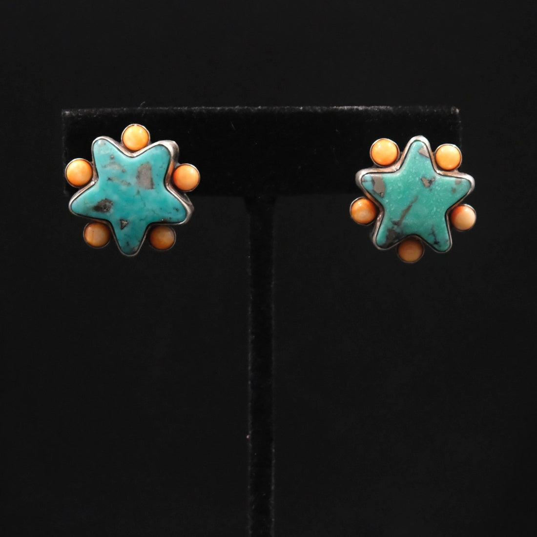 Sunwest Silver Campitos Turquoise Stars - Spiny Oyster Dots