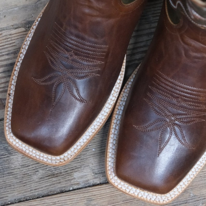 Hyer KINCAID 13" - Dark Fern Green Top with Aged Saddle Brown Vamp