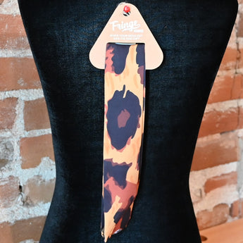 Fringe Scarves - Leopard Silk Twilly Scarf