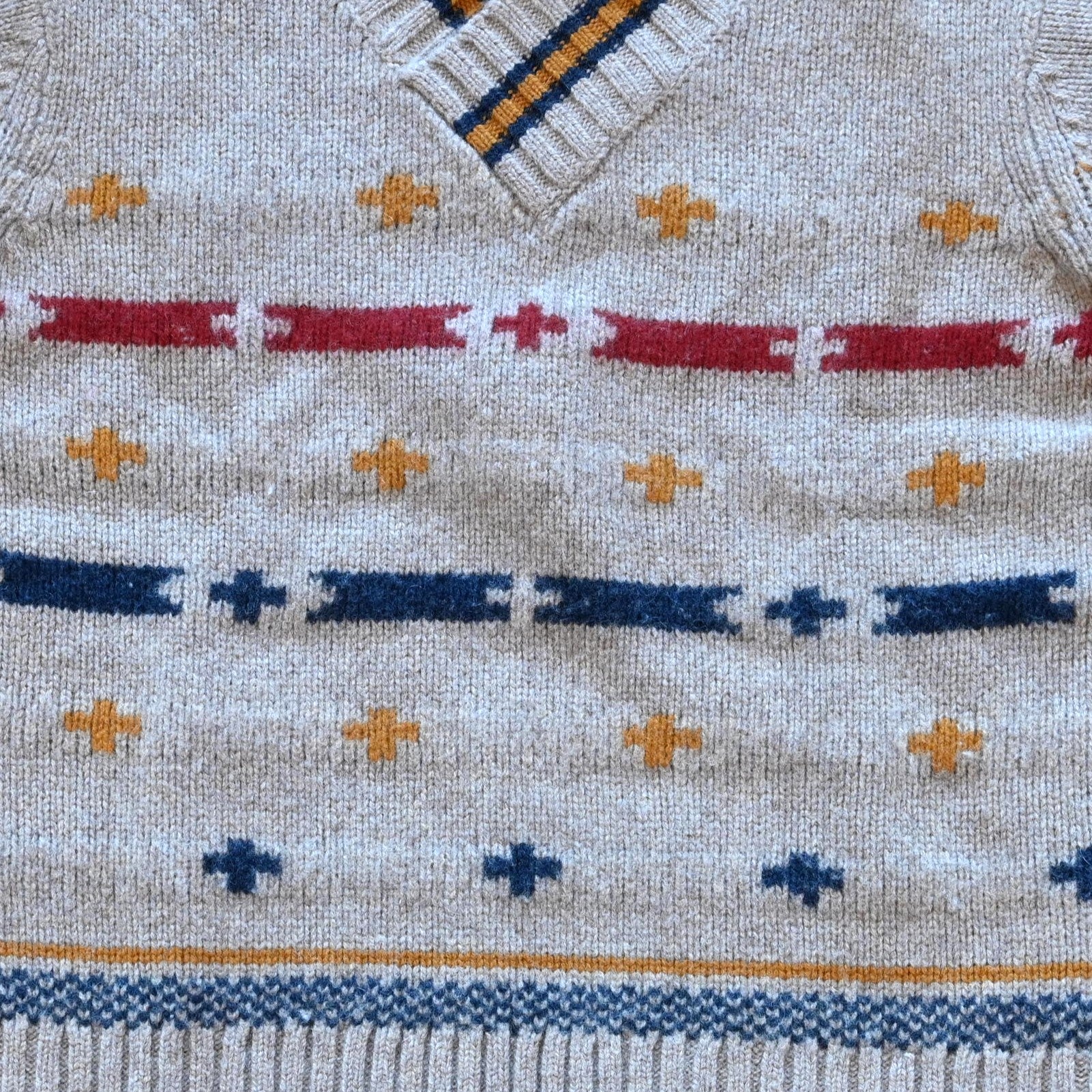 Pendleton – Hallie Marino Sweater (Barley with Multicolor Graphic)