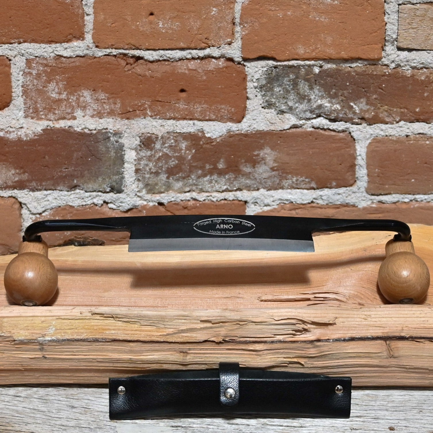 6" Convex Draw Knife W/Protective Cover view of knife