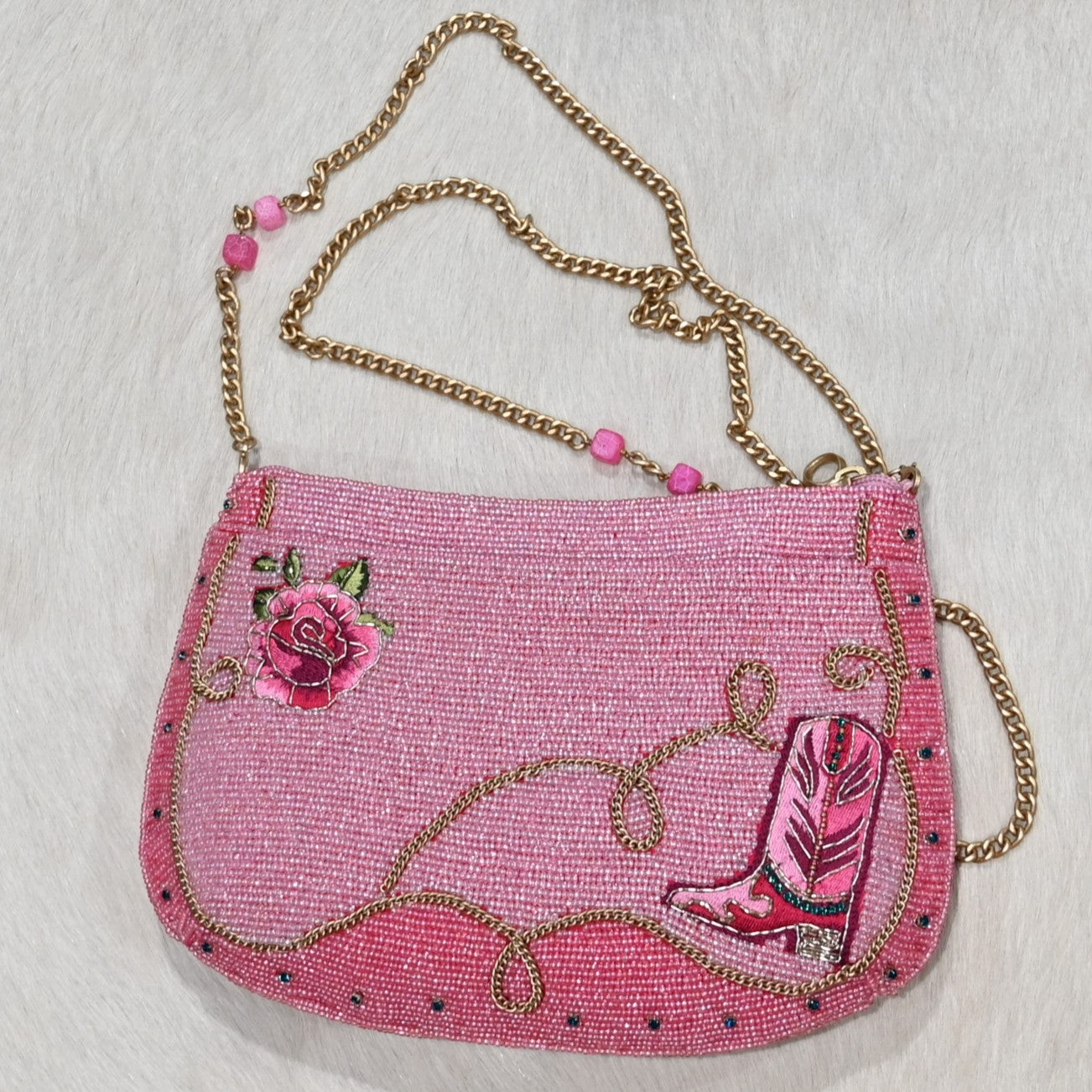 Mary Frances rodeo drive crossbody handbag with beadwork detail
