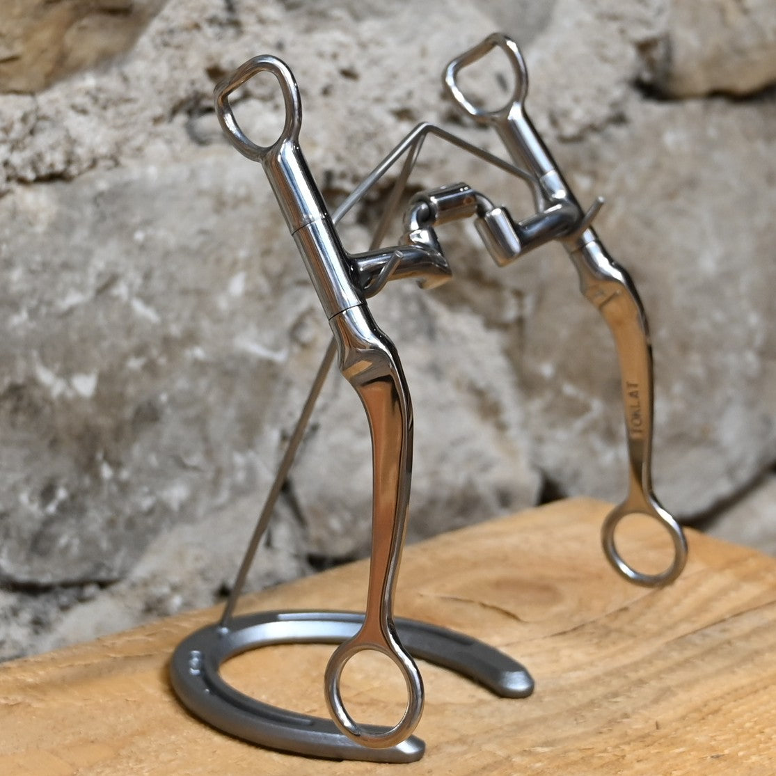 Myler flat shank bit with sweet iron correctional low port barrel MB 27PB