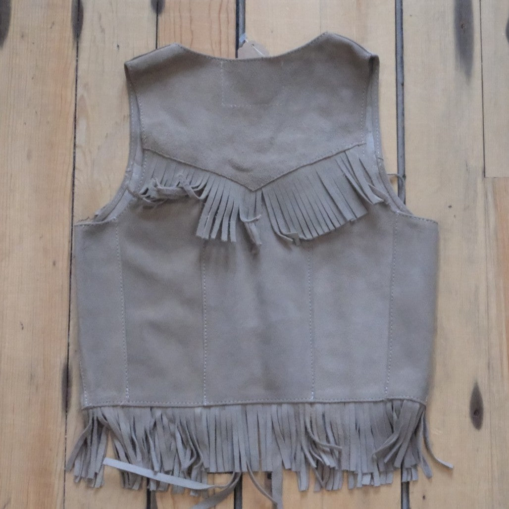 SouthBay Kids 3B Fringed Vest - Taupe