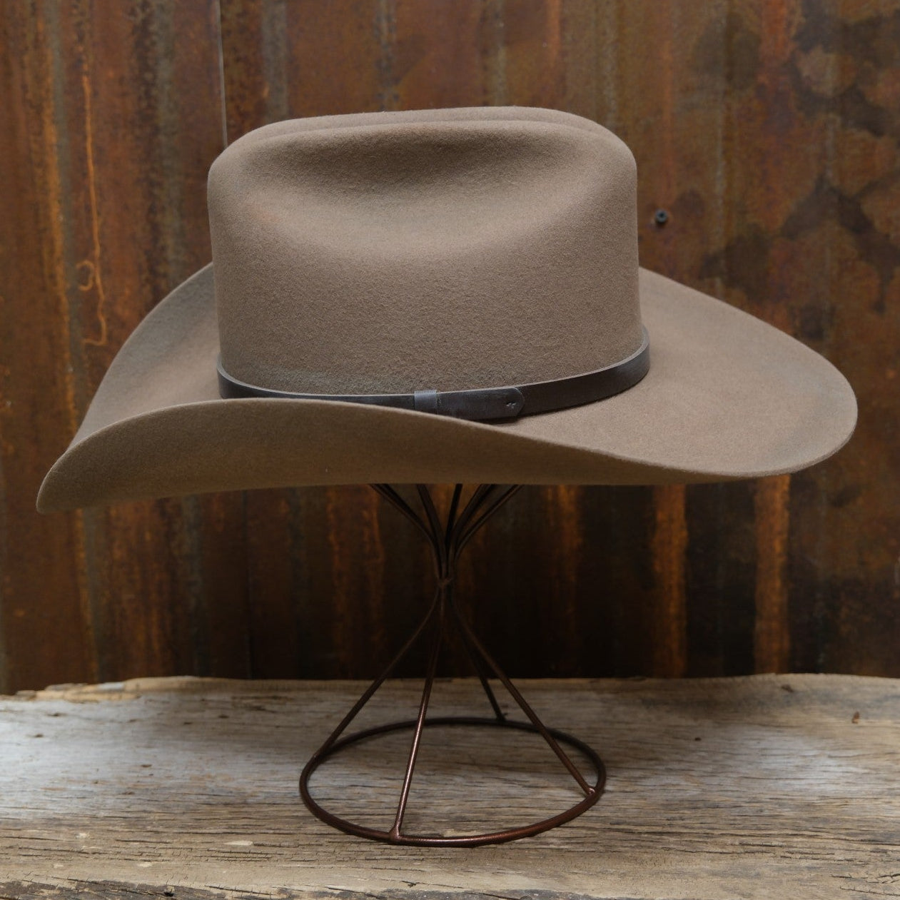 Stetson Boss of the Plains 6X Cowboy Hat - Pecan Fur Felt Distressed