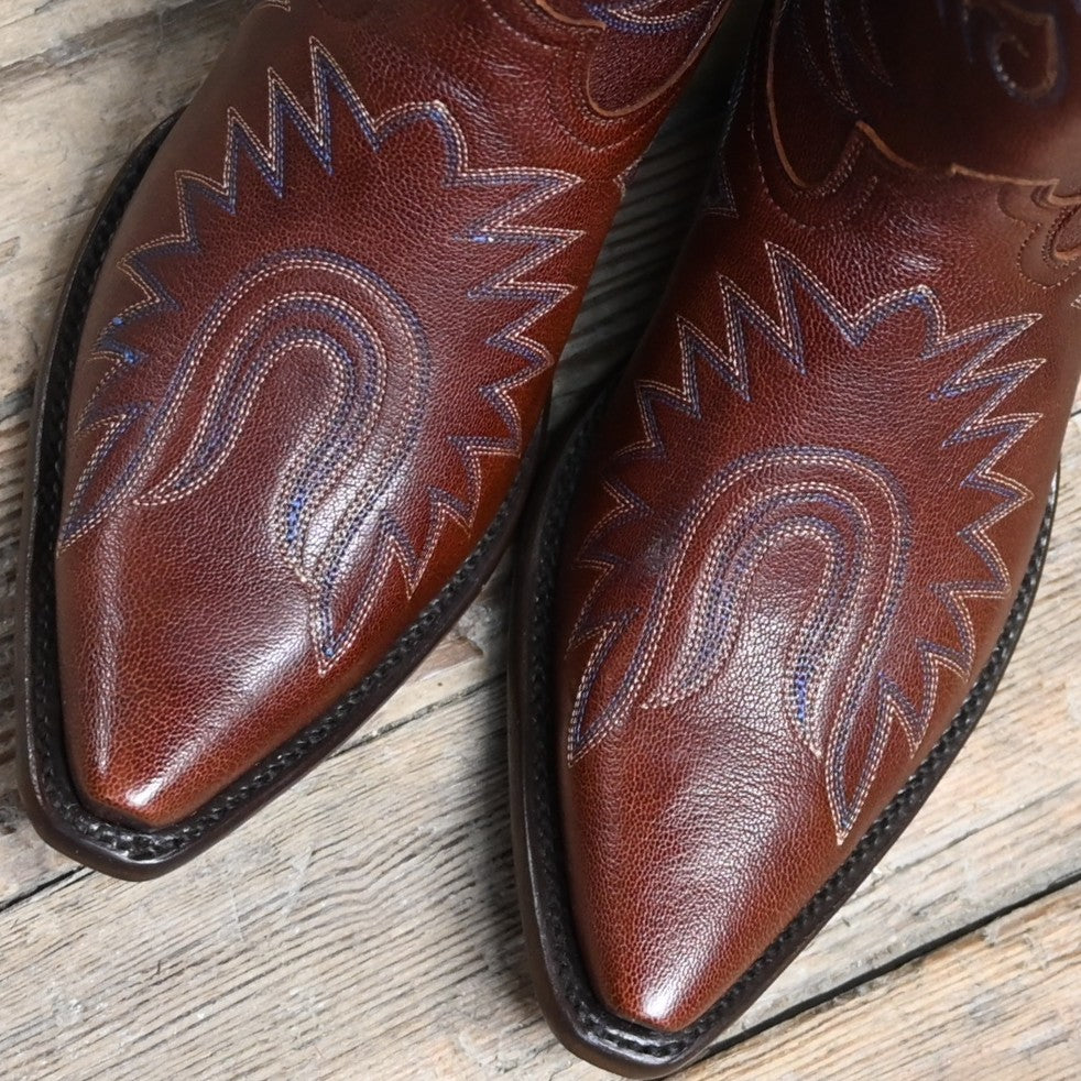 Hyer 13" ROAD TO ARIZONA Brown Cafe Chai goat boot