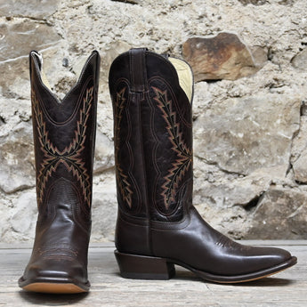 Hondo 13" Cowboy Boot – Brown Volcano Top with Brown Steer Vamp