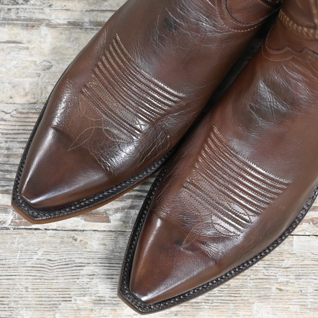 Lucchese Men’s 12-inch classic leather boot in burnished whiskey cowhide with Western heel