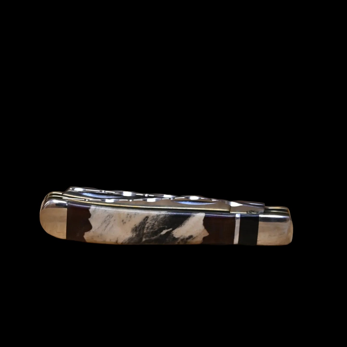 Buckeye Burl with Rust Resin Knife view of knife