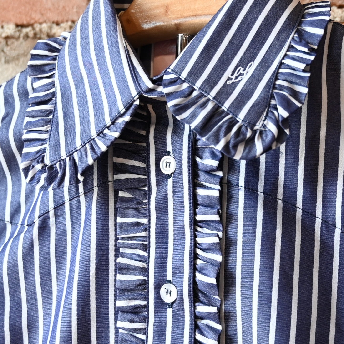 Little Lucille Signature Fit with Ivy Pinstripe Frill