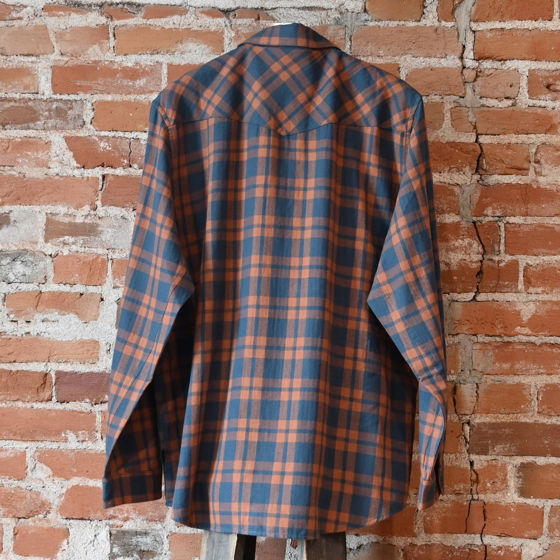 Howler Bros La Grange lightweight flannel in Cohen Plaid Stargazer with Western yoke and chest pocket