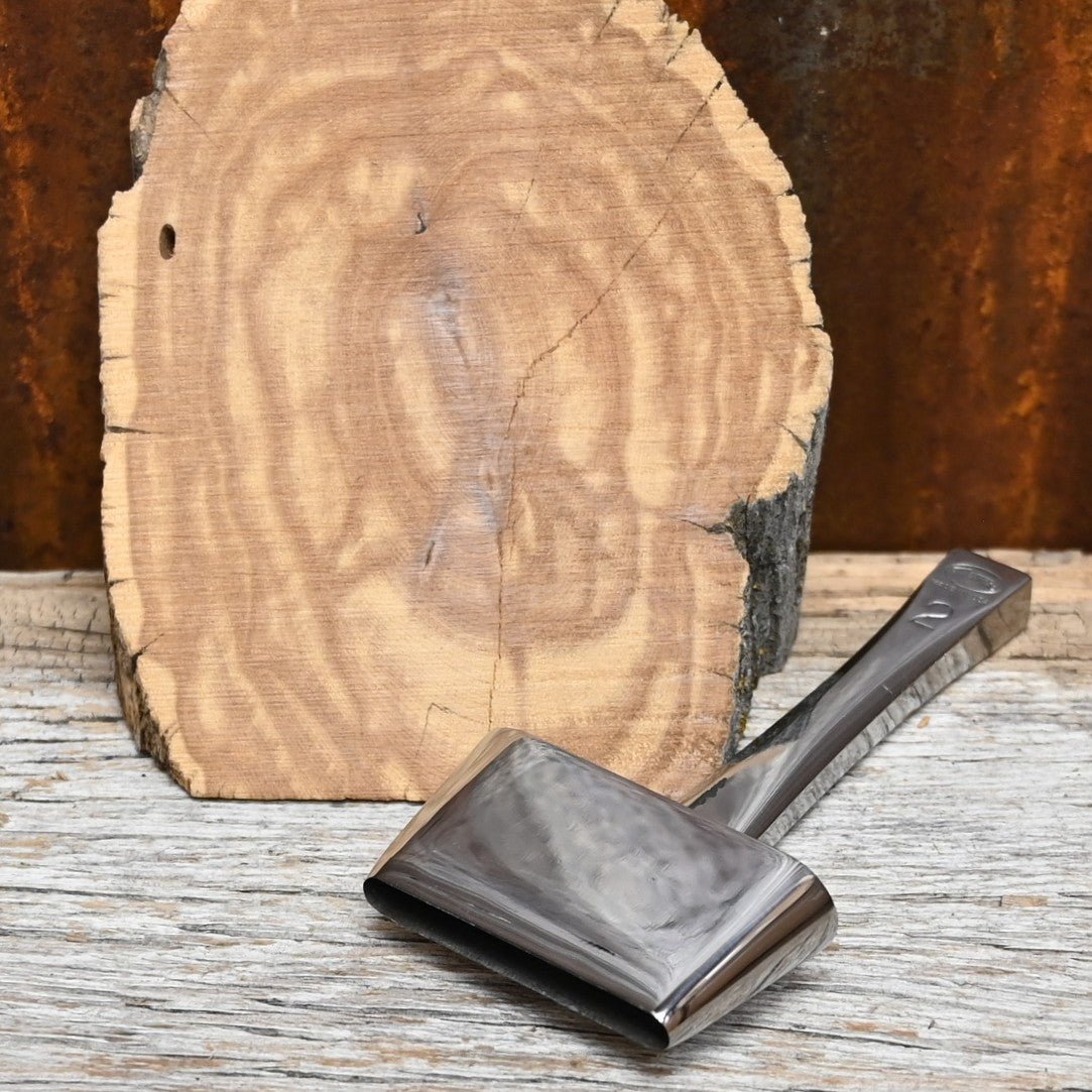 Weaver Master Tool 2-inch oblong leather punch, hand-forged polished steel