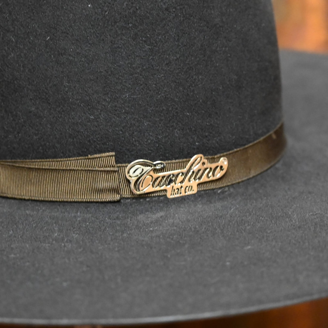 Tacchino Open Crown Western Hat in Chocolate