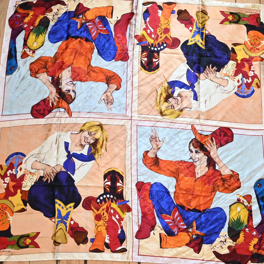 Rockmount Soul Searching silk scarf limited edition 36x36 with hand-sewn hem