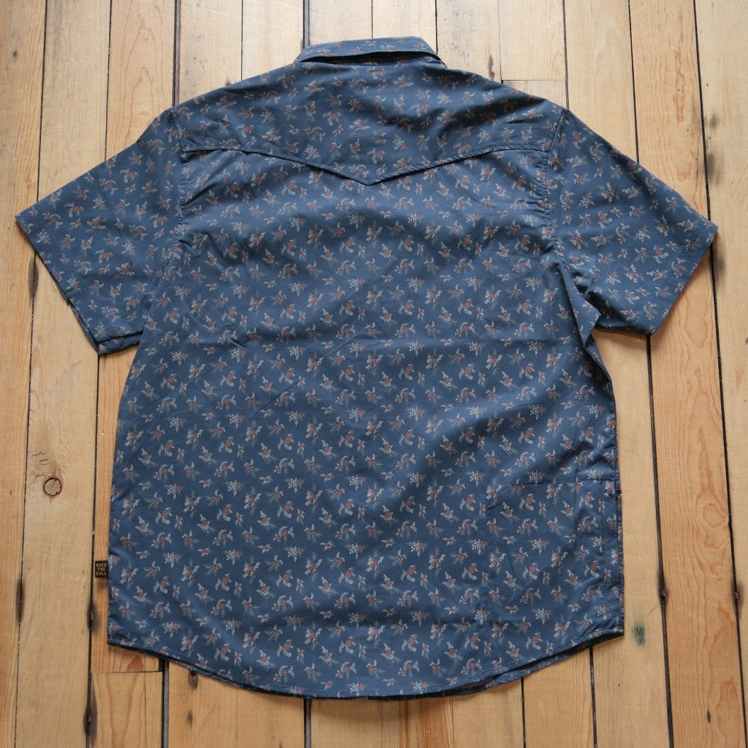 Howler Brothers Open Country Tech Shirt - Rancher Floral Dark Slate