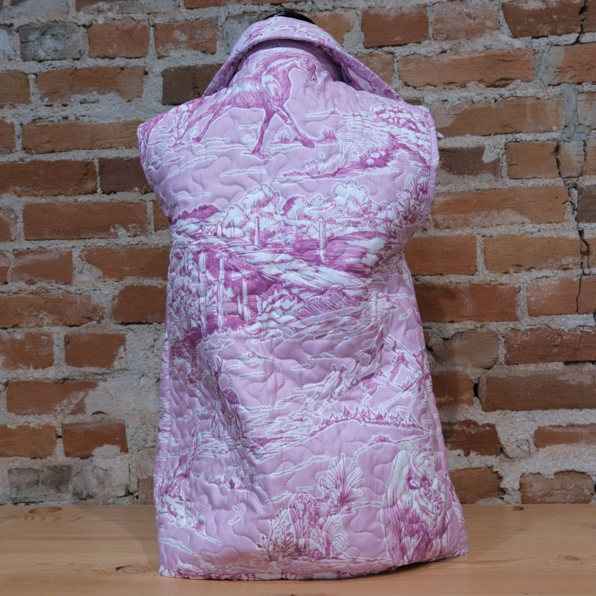 Ida Mae Home - Buffalo Toile Blossom Quilted Ruby Vest