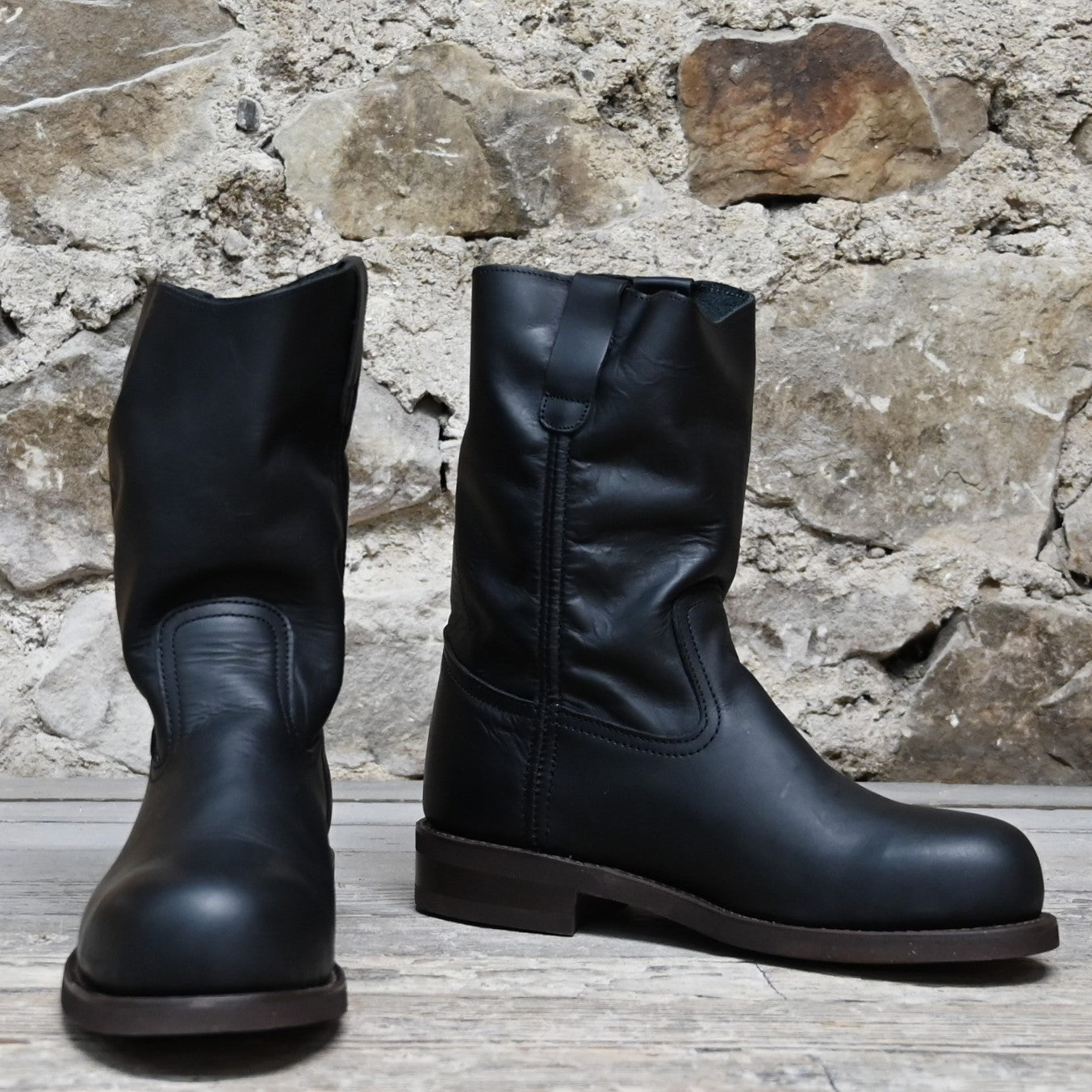 イギリスウエスタンモデ Nutted Calf Men's Lettuce Picker Trucker Steel Toe 9