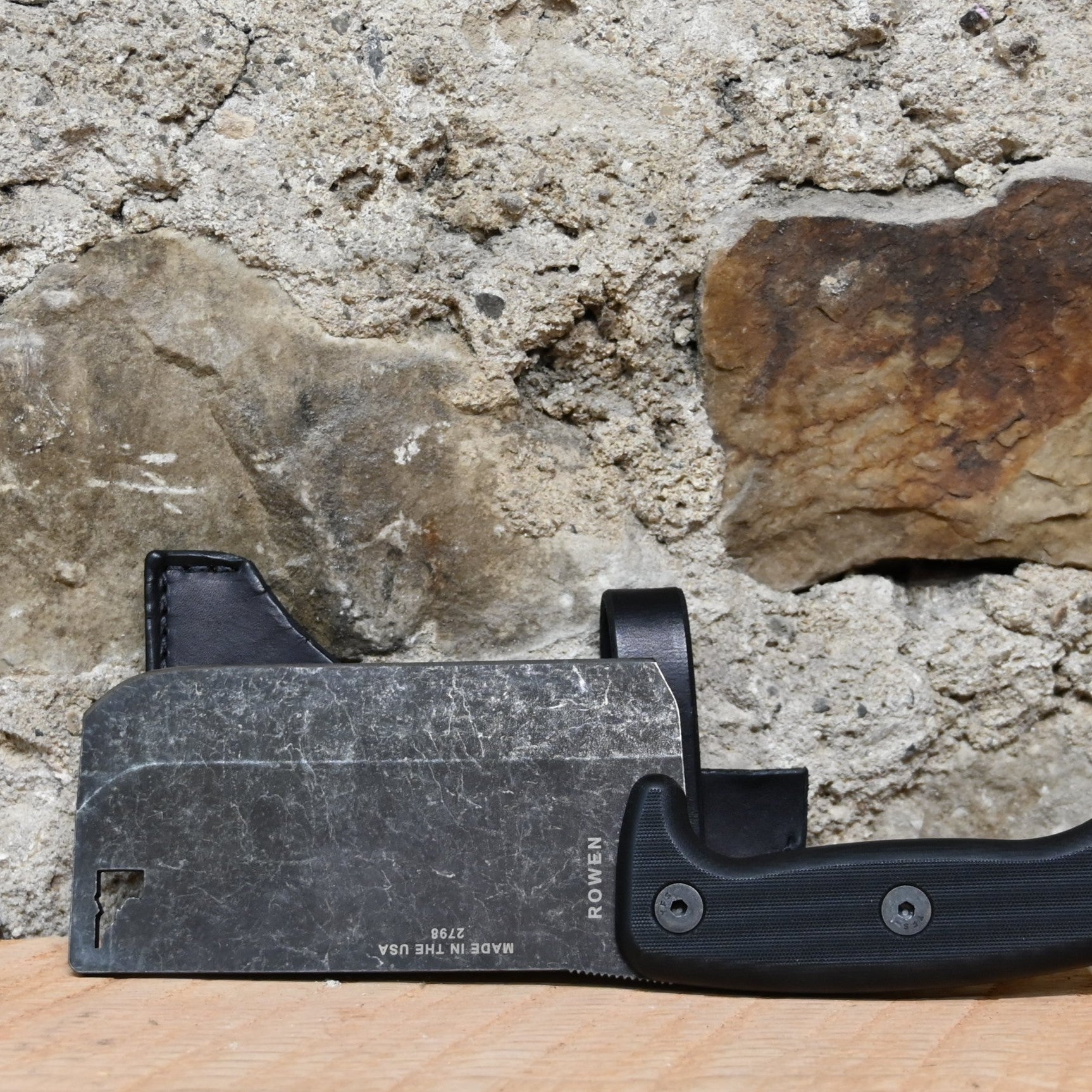 ESEE Cleaver - Black G10 Handles view of cleaver
