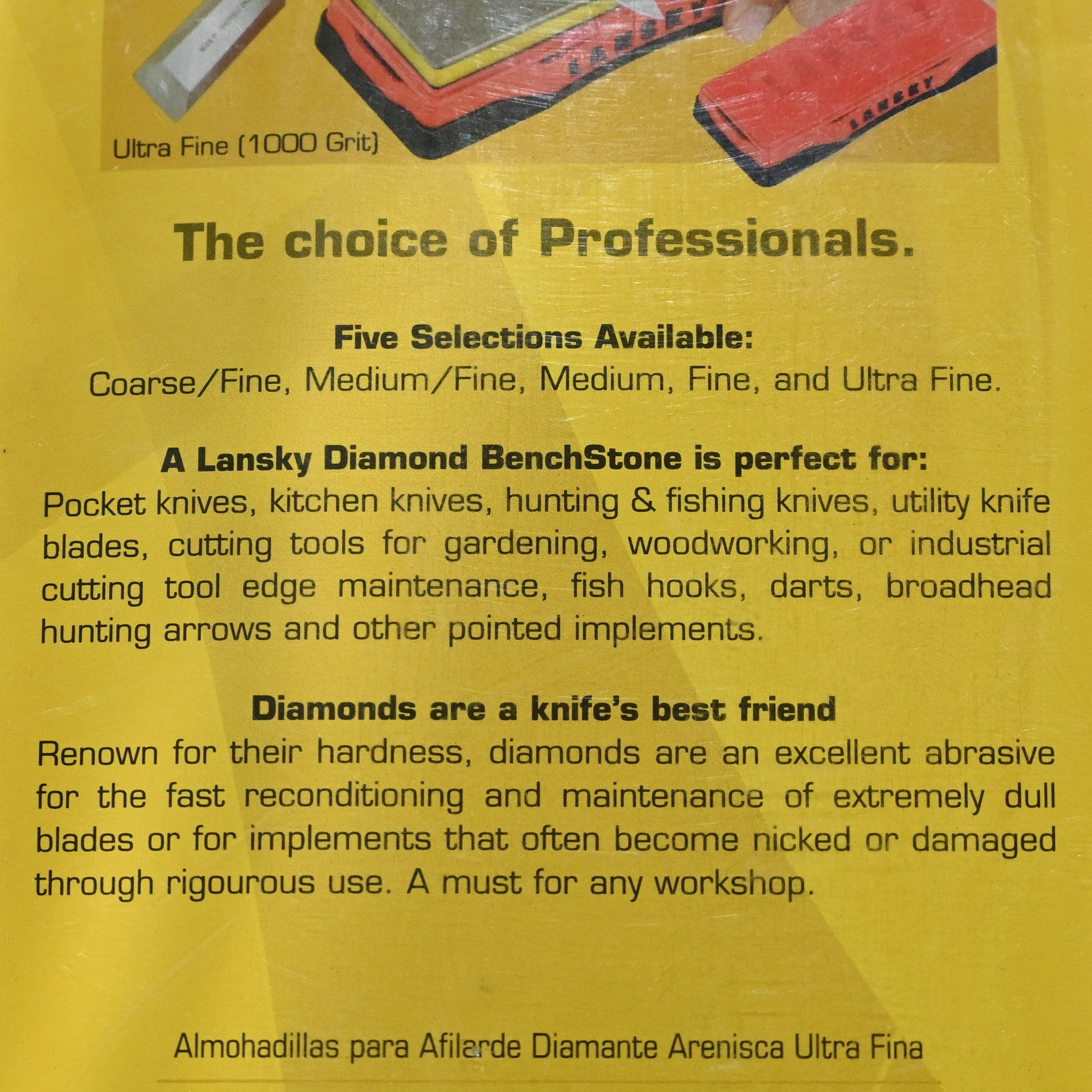 2020 Lansky 6" x 2" ultra fine diamond sharpening stone for knives and tools