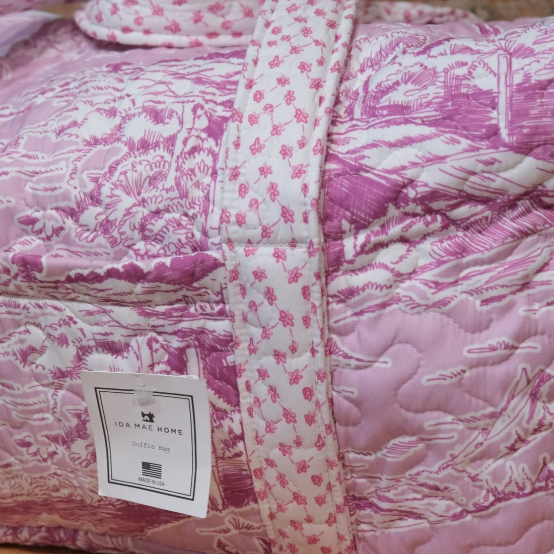 Ida Mae Home - Buffalo Toile Blossom Quilted Duffle Bag