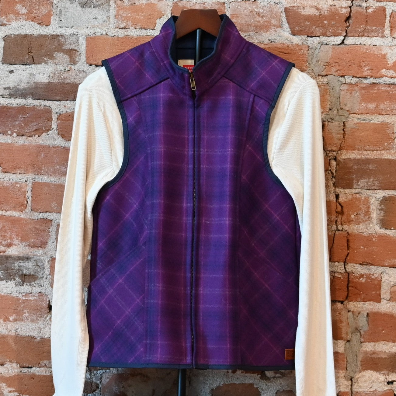 Stormy Kromer Ida Outfitter Vest Plum Passion front view