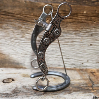 Jeremiah Watt Straight Roller Snaffle Bit with 7 1/2" Stainless cheeks
