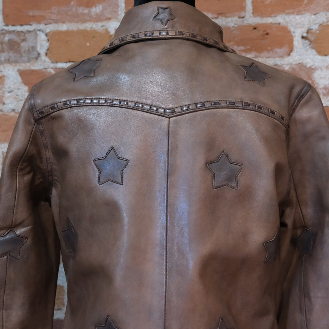 Scully Leather Star Applique Leather Jacket