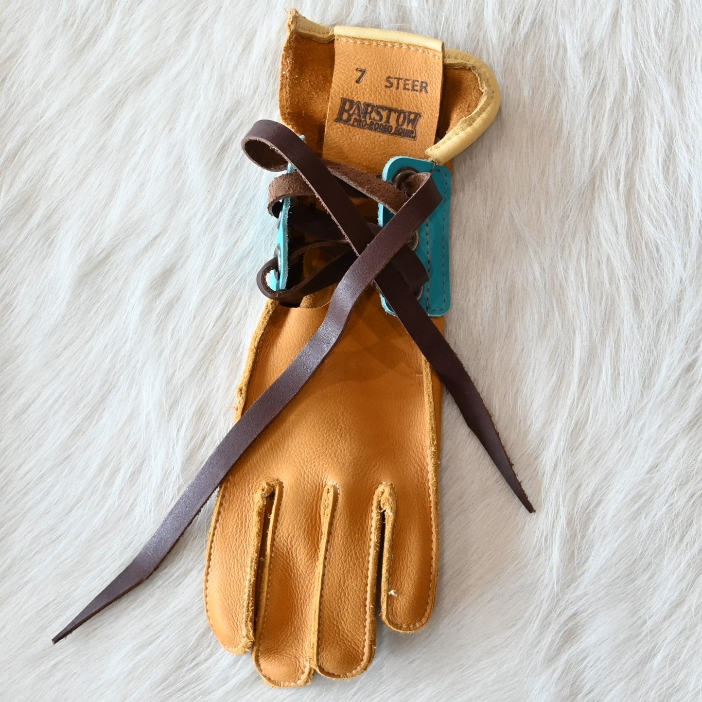 Barstow Pro Rodeo left hand lace-up steerhide leather glove