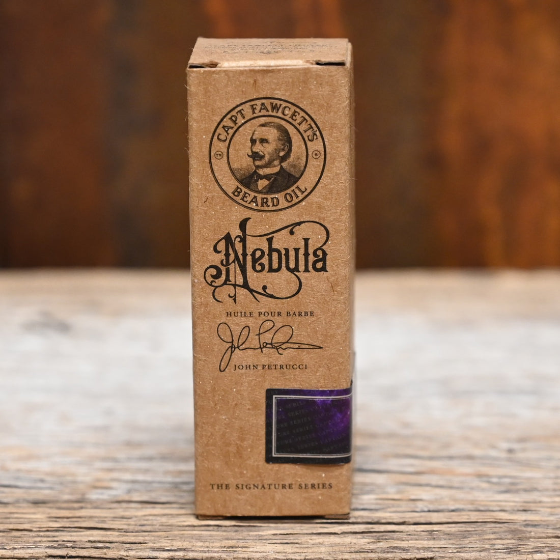 Captain Fawcett John Petrucci’s Nebula Beard Oil 50 ml bottle with oud and amber scent