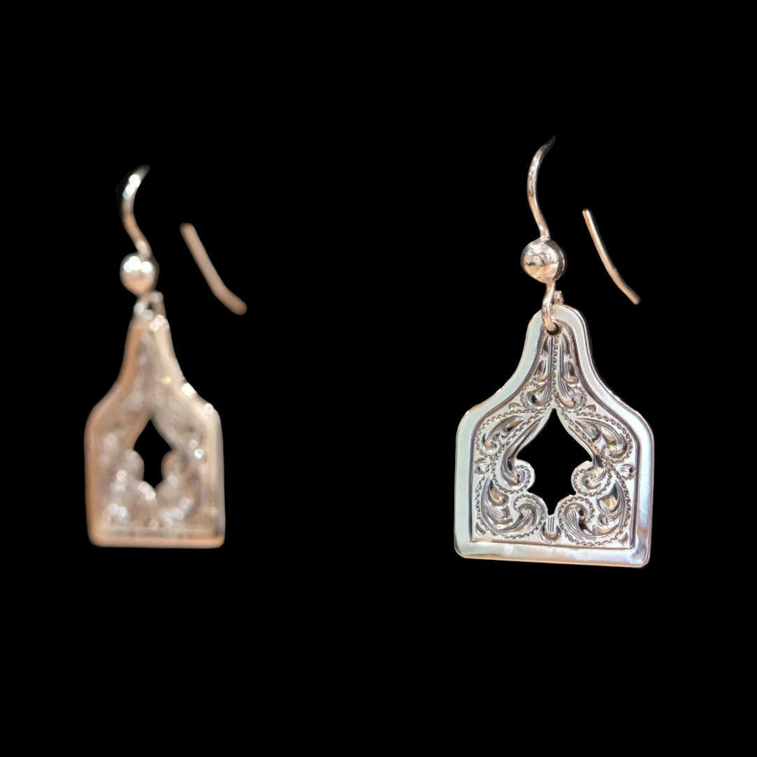 Vogt Silversmiths The Engraved Silhouette Earrings