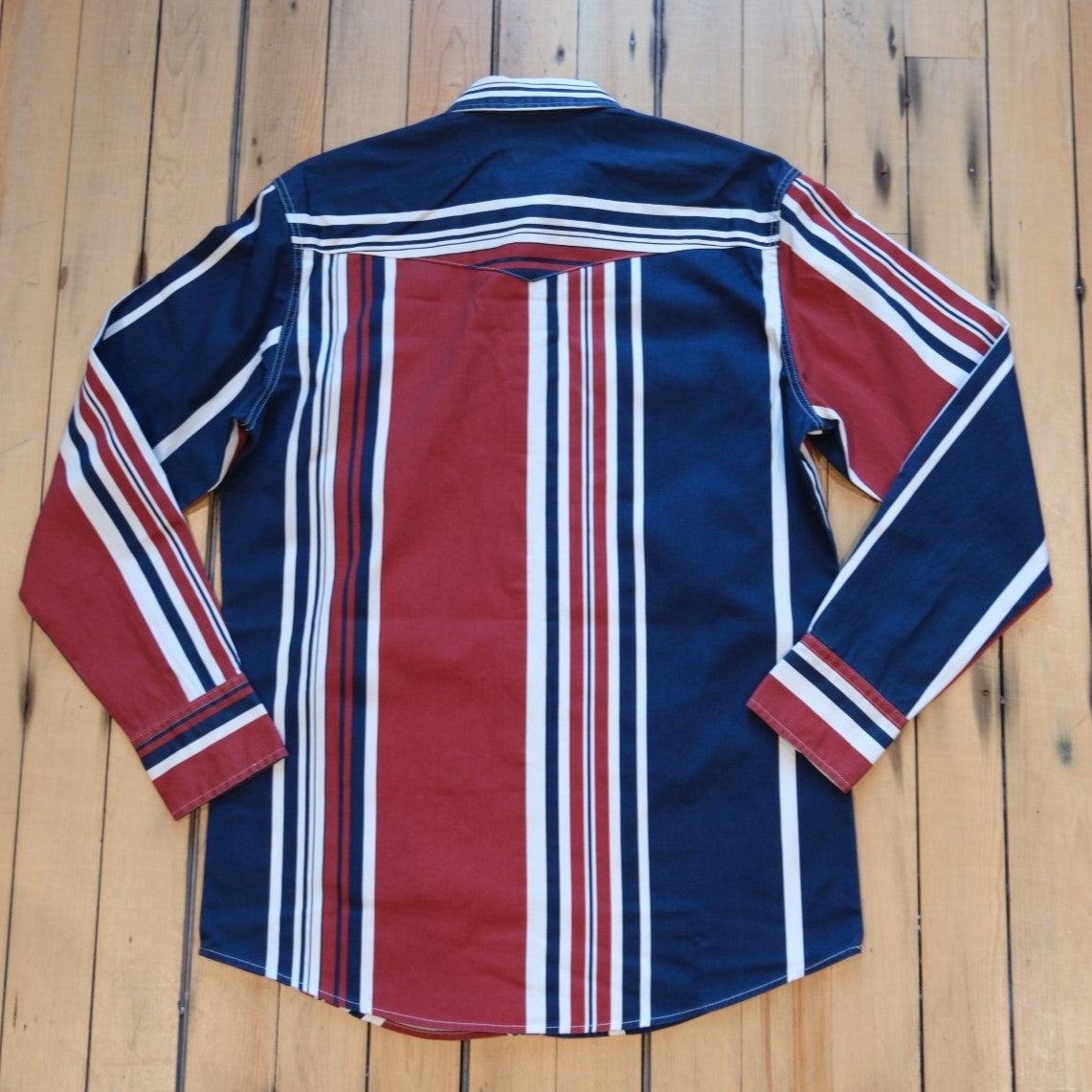 Wrangler Vintage Inspired Brushpopper Western Snap Workshirt: Americana