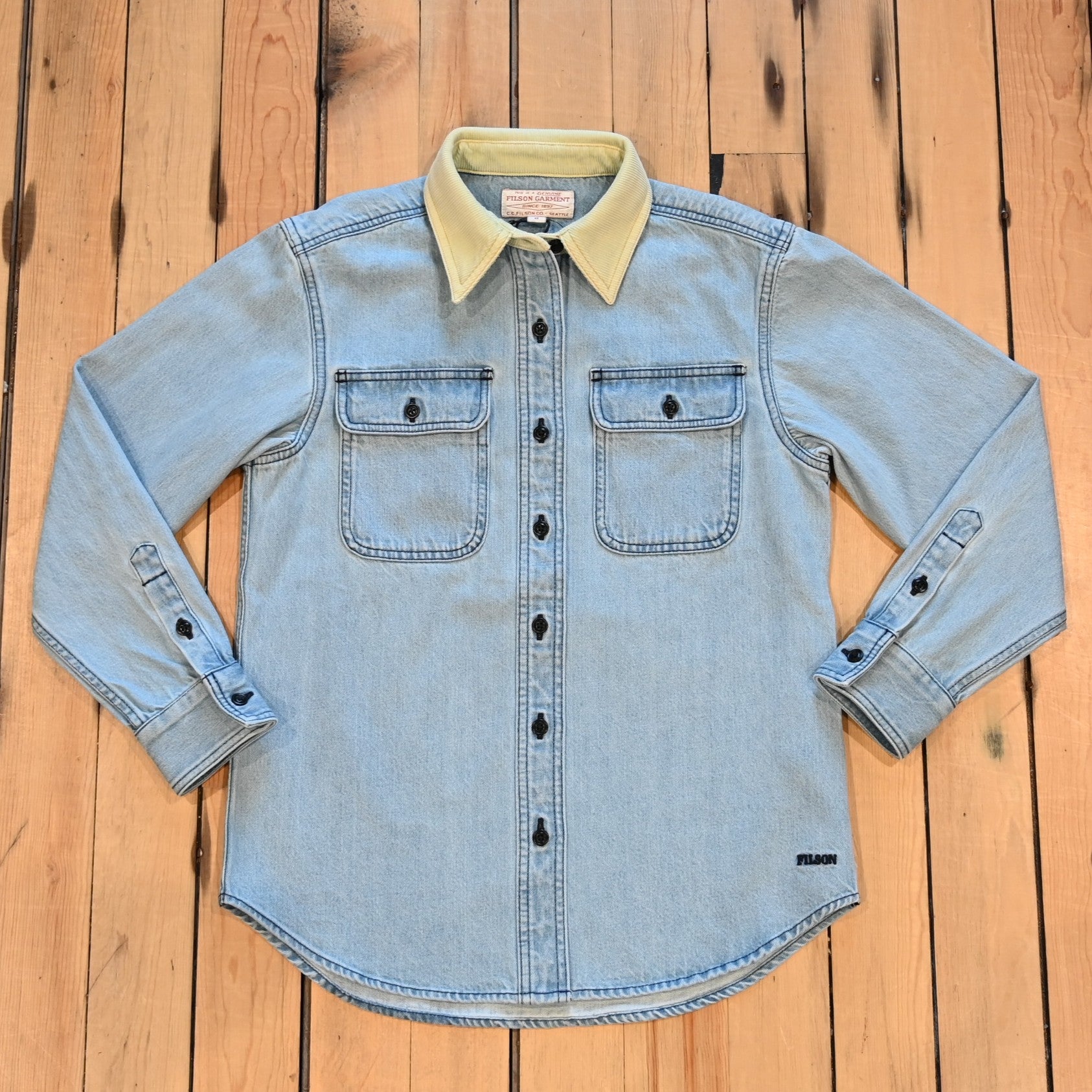 Filson Ladies Denim Work Shirt Light Indigo