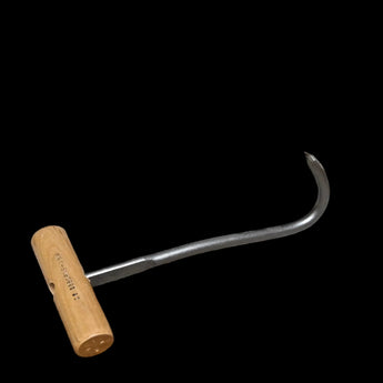 C.S. Osborne Round Bright Steel Hay Hook with Round Lacquered Hardwood Handle 7/16"